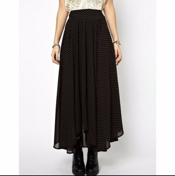 free people polka dot skirt
